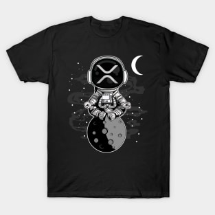 Astronaut Ripple XRP Coin To The Moon Crypto Token Cryptocurrency Wallet Birthday Gift For Men Women Kids T-Shirt